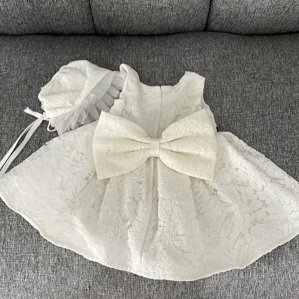 Baby Girls Dress Infant Princess Christening Baptism Party Formal 6/12 M…